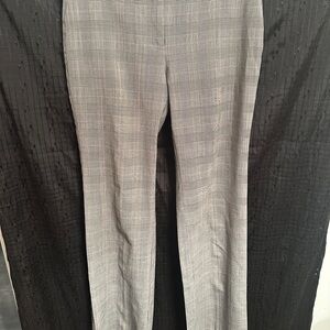 Express Gray Glen Plaid Trousers Mid Rise Straight Leg Work Pants Women 5/6